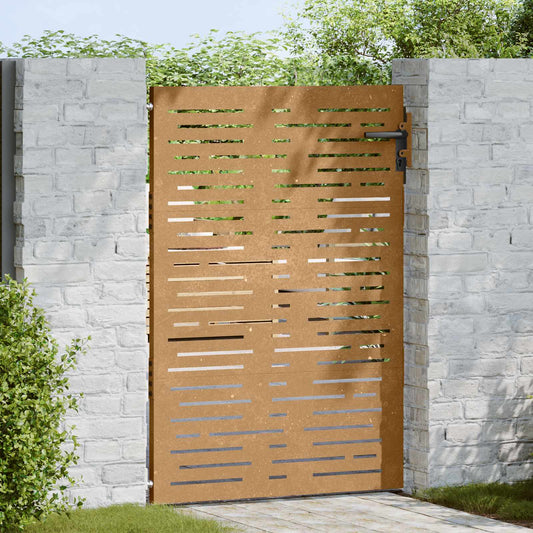 Garden Gate 85 x 150 cm Powder-coated steel Black Lockable