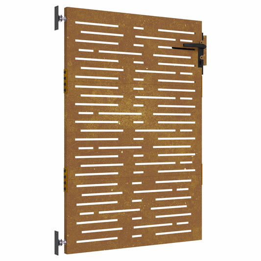 Garden Gate 85 x 150 cm Powder-coated steel Black Lockable
