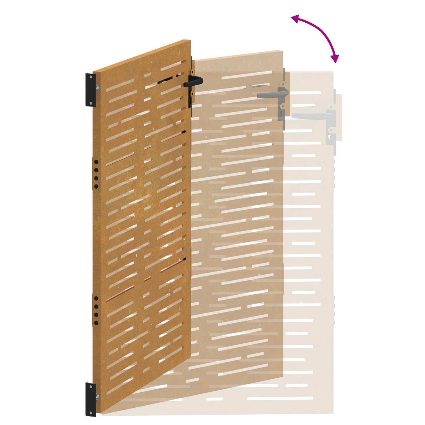 Garden Gate 85x150 cm Corten Steel Square Design