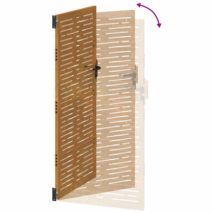 Garden Gate 85x200 cm Corten Steel Square Design