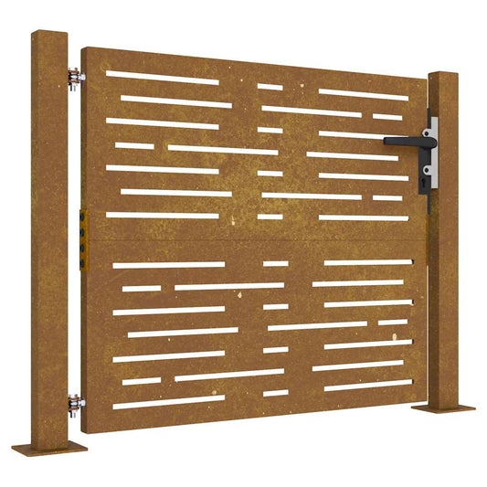 Garden Gate 100x75 cm Corten Steel Square Design