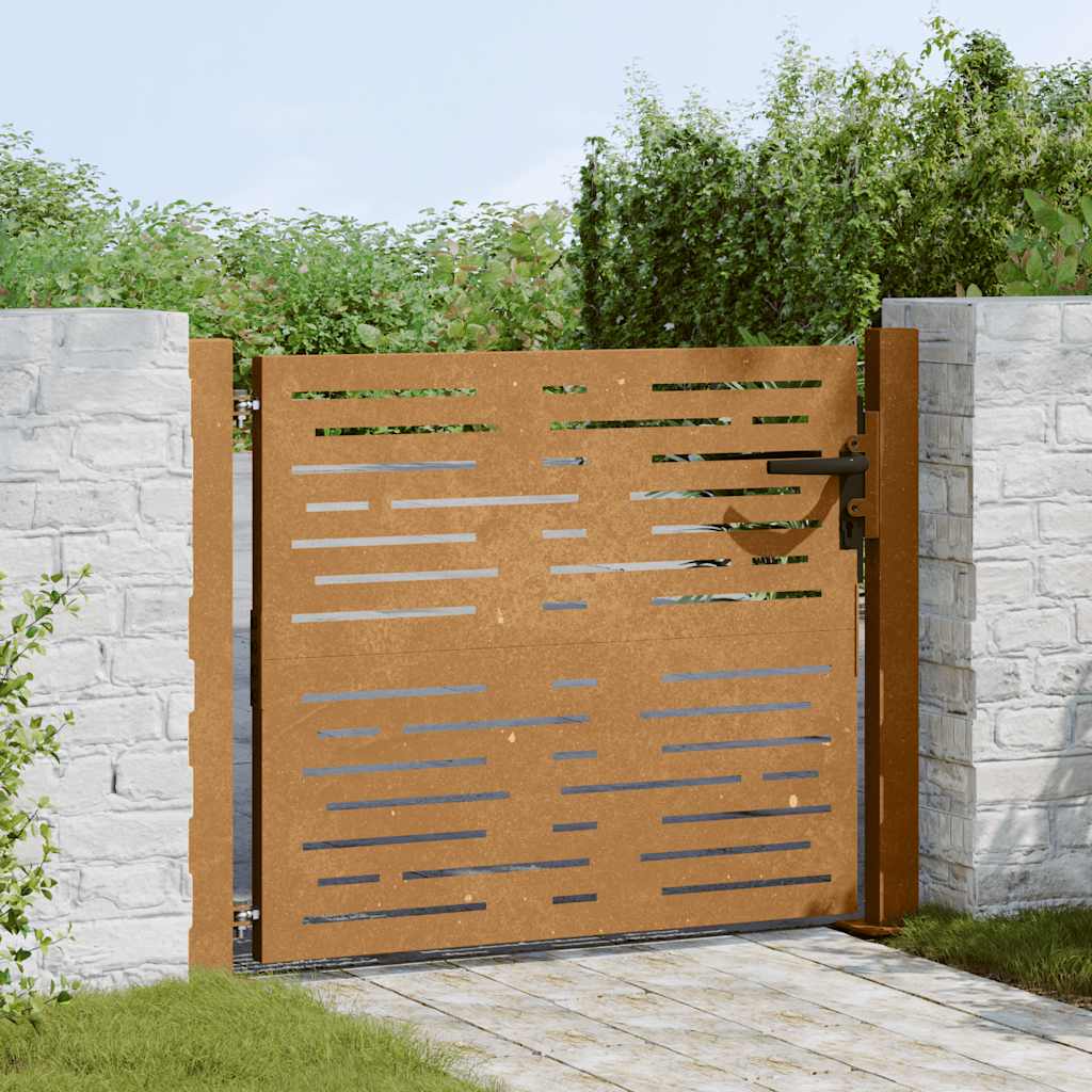Garden Gate 100x75 cm Corten Steel Square Design