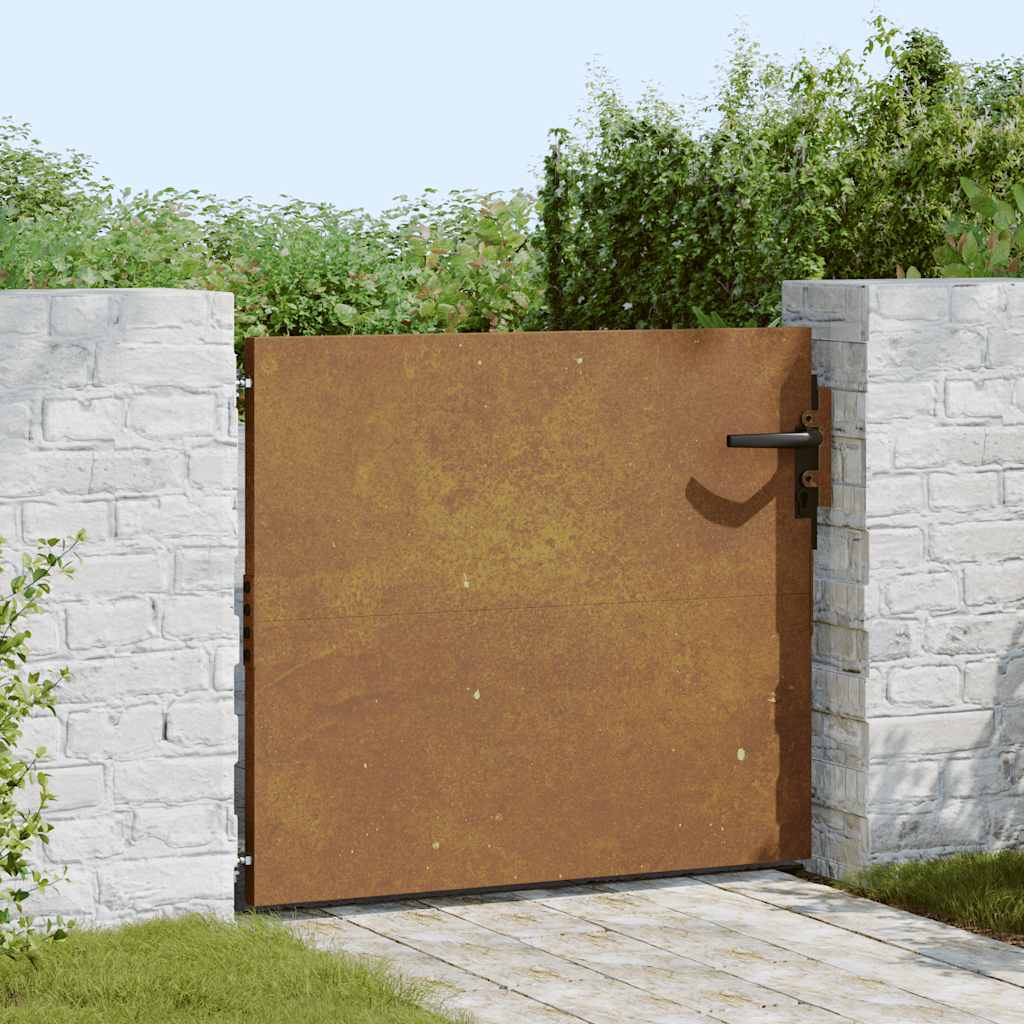 Garden Gate 85x125 cm Corten Steel Square Design