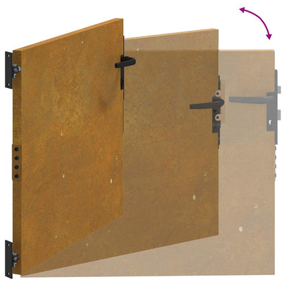 Garden Gate 85x125 cm Corten Steel Square Design