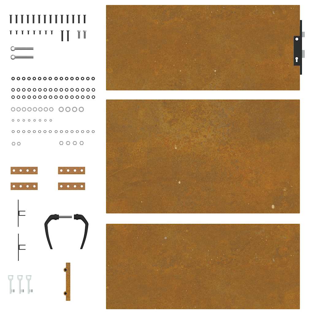 Garden Gate 85x125 cm Corten Steel