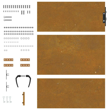 Garden Gate 85x125 cm Corten Steel