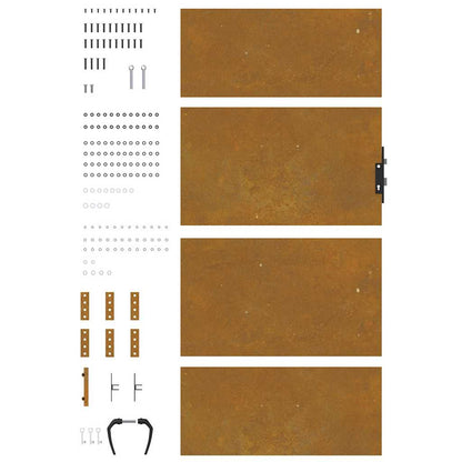 Garden Gate 85x175 cm Corten Steel