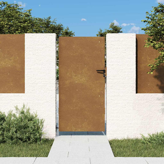 Garden Gate 85 x 175 cm Powder-coated steel Black Lockable