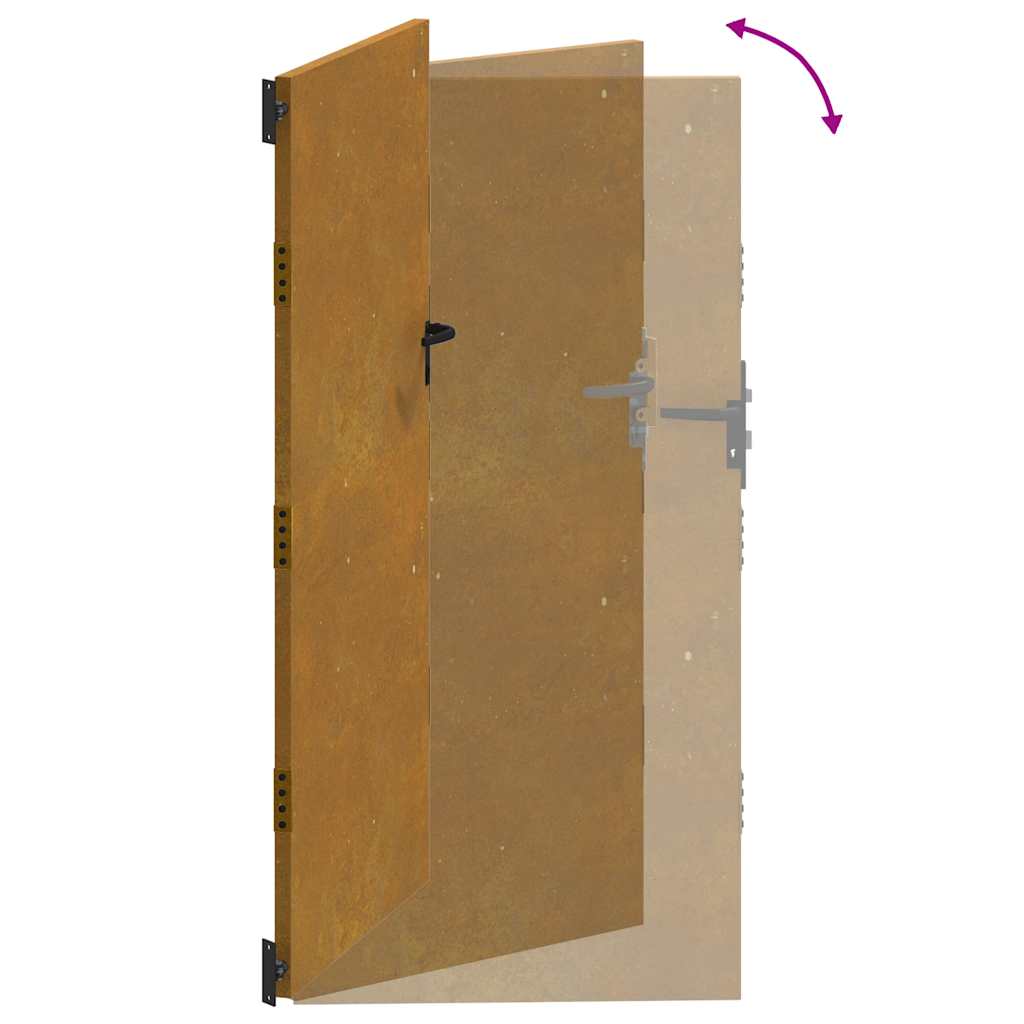 Garden Gate 85x200 cm Corten Steel