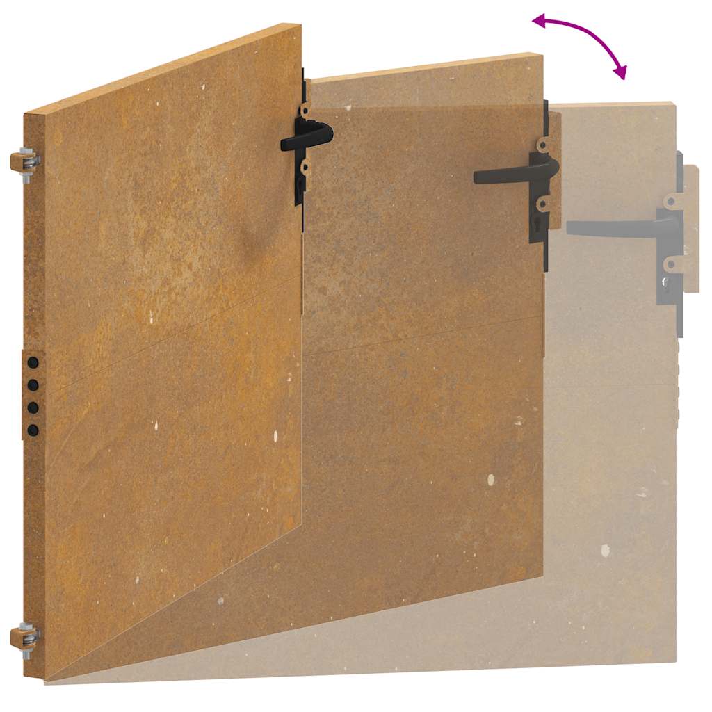 Garden Gate 100x75 cm Corten Steel