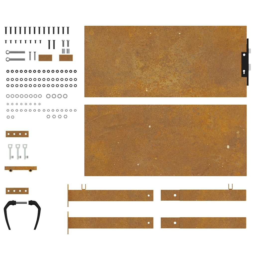 Garden Gate 100x75 cm Corten Steel