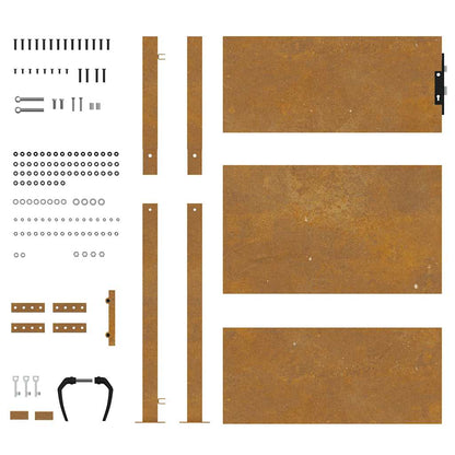 Garden Gate 100x125 cm Corten Steel