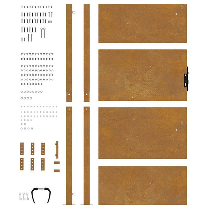 Garden Gate 100x200 cm Corten Steel