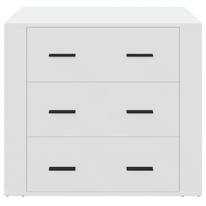 Sideboard White 80x33x70 cm Engineered Wood