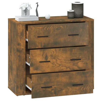 Sideboard Smoked Oak 80x33x70 cm Engineered Wood