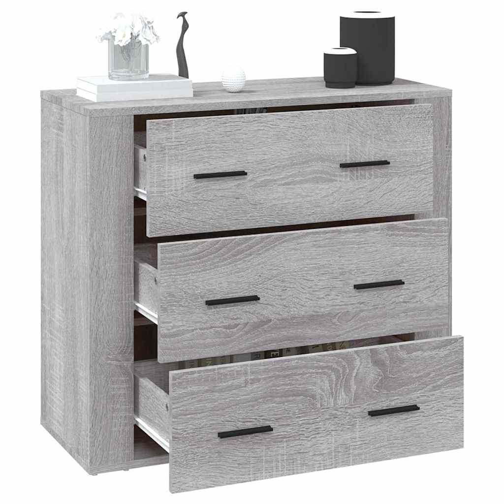 Sideboard Grey Sonoma 80x33x70 cm Engineered Wood