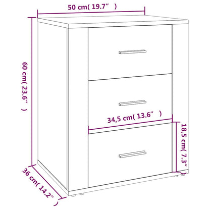 Bedside Cabinet Sonoma Oak 50x36x60 cm Engineered Wood