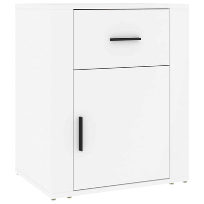 Bedside Cabinet White 50x36x60 cm Engineered Wood