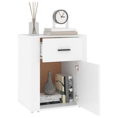 Bedside Cabinet | White | Engineered wood | 50 x 36 x 60 cm