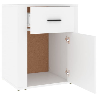 Bedside Cabinet | White | Engineered wood | 50 x 36 x 60 cm
