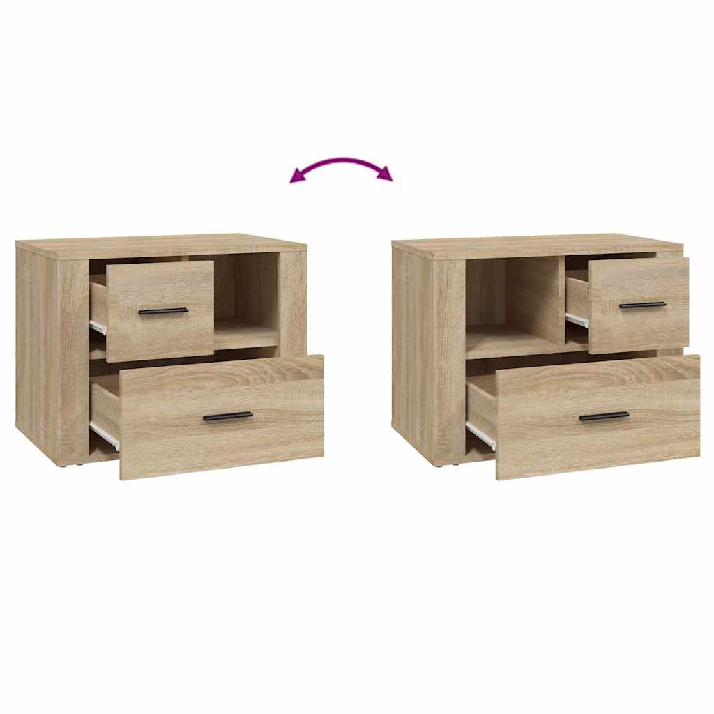 Bedside Cabinet Sonoma Oak 60x36x45 cm Engineered Wood