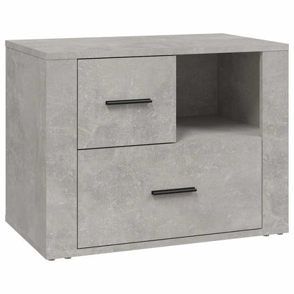 Bedside Cabinet Concrete Grey 60x36x45 cm Engineered Wood