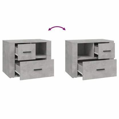 Bedside Cabinet Concrete Grey 60x36x45 cm Engineered Wood