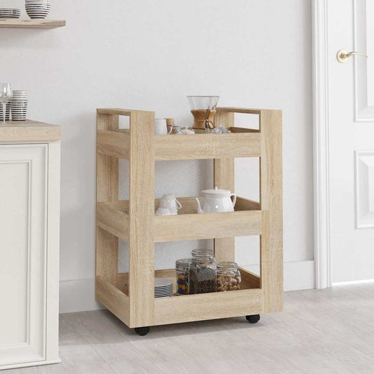 Kitchen Trolley Sonoma Oak 60x45x80 cm Engineered Wood