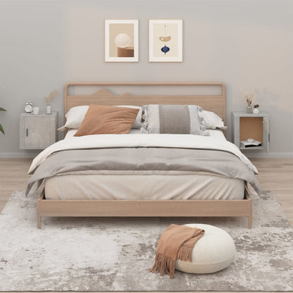 Wall-mounted Bedside Cabinets 2 pcs Concrete Grey 50x30x47 cm