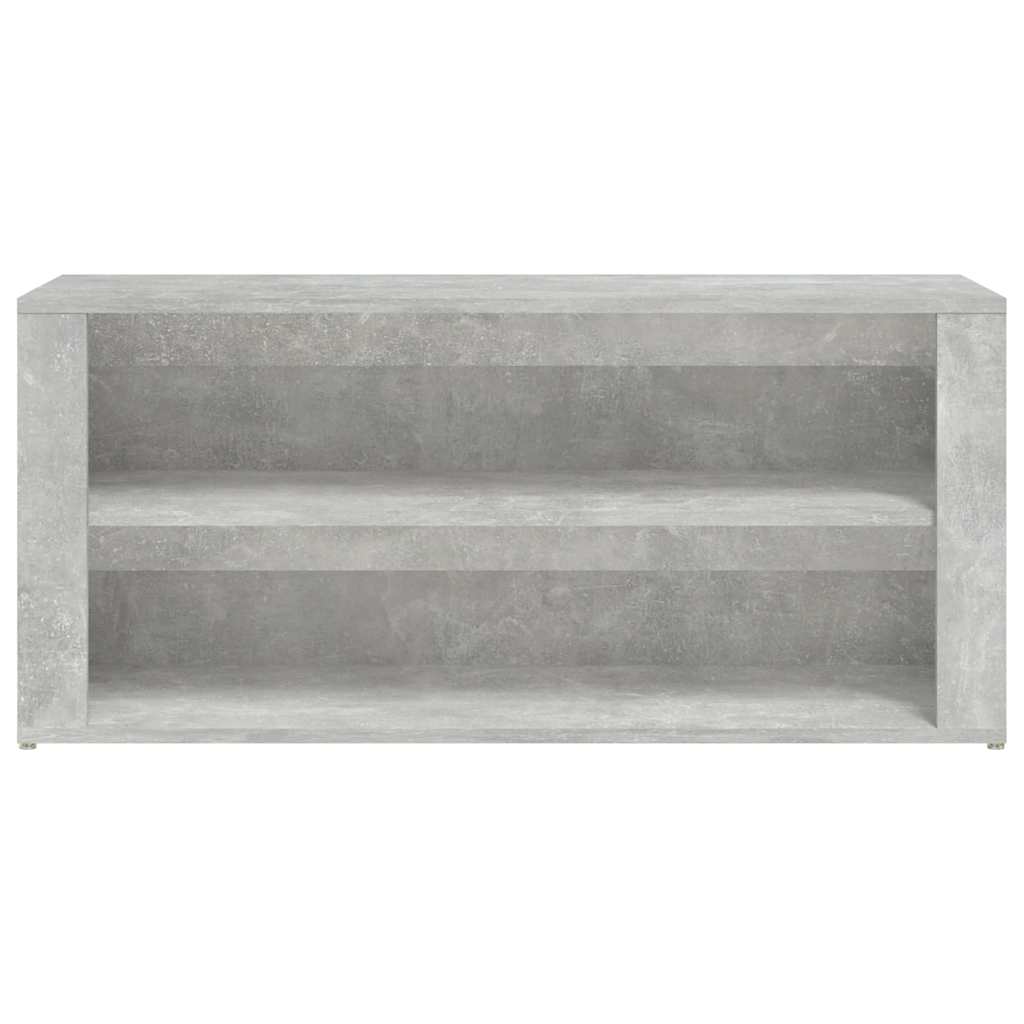 Shoe Rack Concrete Grey 100x35x45 cm Engineered Wood