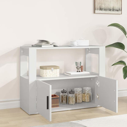 Sideboard White 80x30x60 cm Engineered Wood