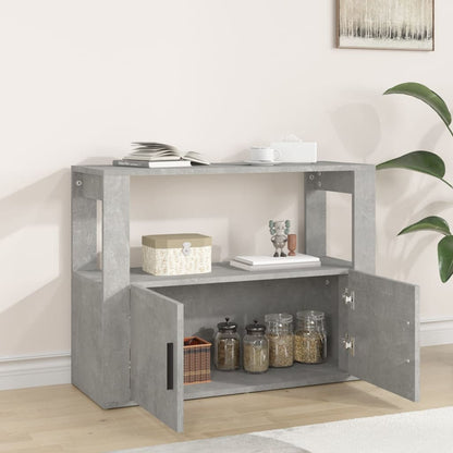 Sideboard Concrete Grey 80x30x60 cm Engineered Wood