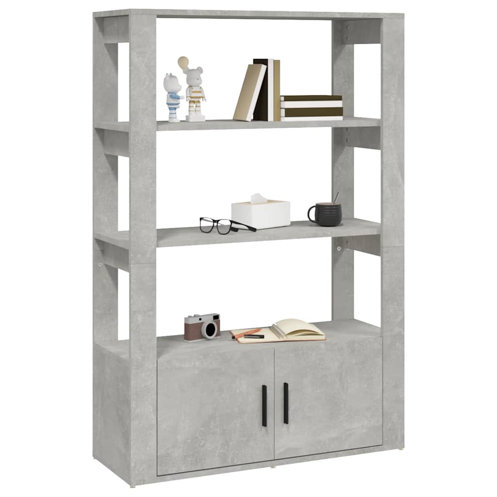 Sideboard Concrete Grey 80x30x119,5 cm Engineered Wood