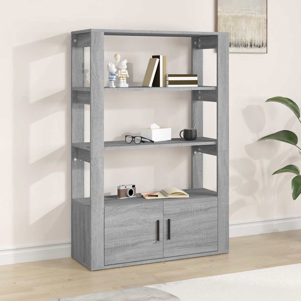 Sideboard Grey Sonoma 80x30x119,5 cm Engineered Wood