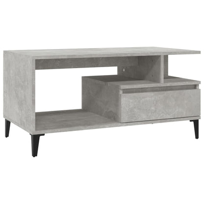 Coffee Table Concrete Grey 90x49x45 cm Engineered Wood