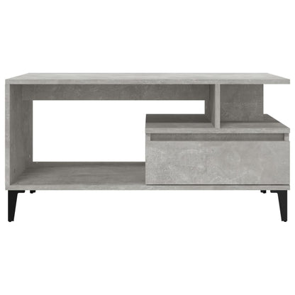 Coffee Table Concrete Grey 90x49x45 cm Engineered Wood