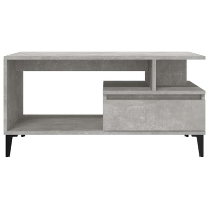 Coffee Table Concrete Grey 90x49x45 cm Engineered Wood