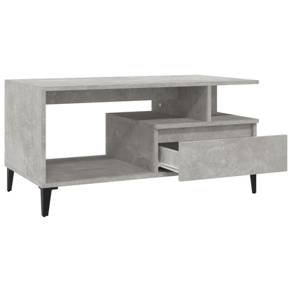 Coffee Table Concrete Grey 90x49x45 cm Engineered Wood