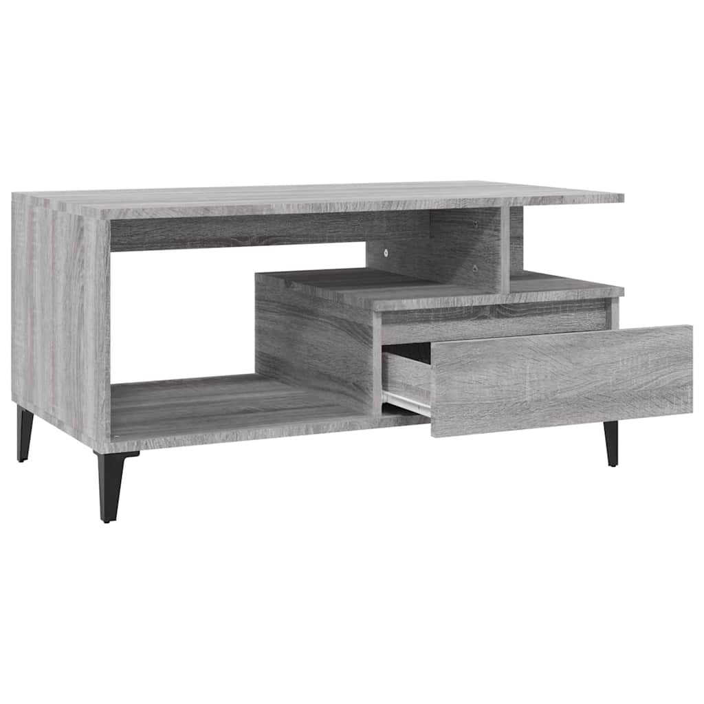 Coffee Table Grey Sonoma 90x49x45 cm Engineered Wood