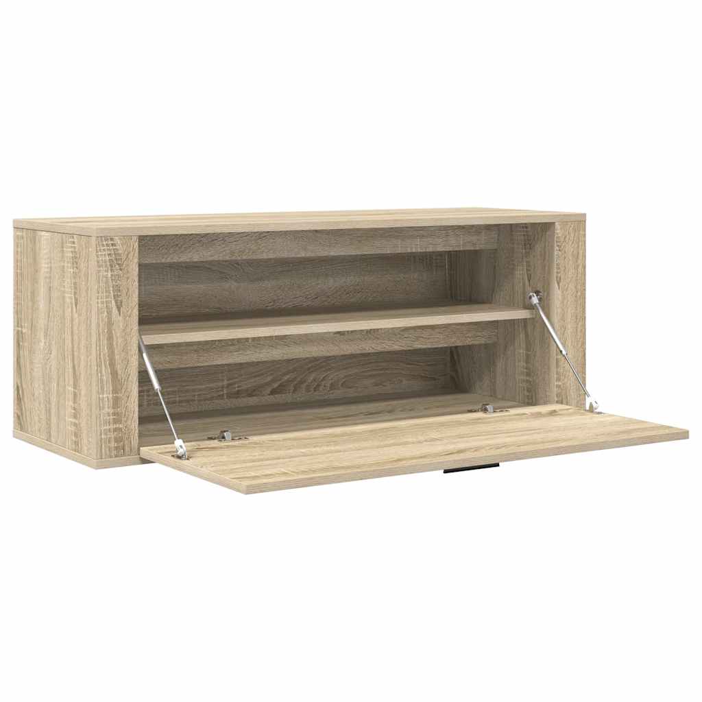 Wall Shoe Cabinet Sonoma Oak 100x35x38 cm Engineered Wood