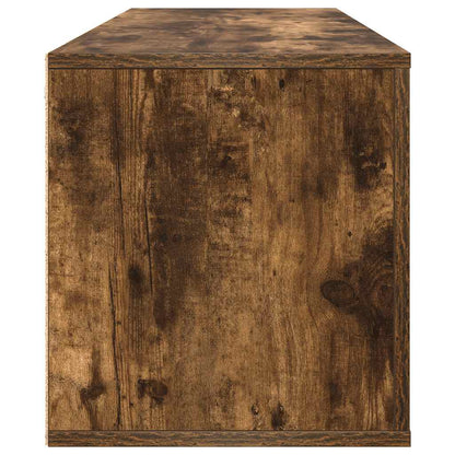 Wall Shoe Cabinet Smoked Oak 100x35x38 cm Engineered Wood