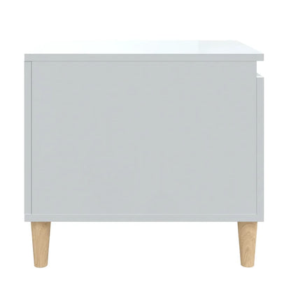 Coffee Table High Gloss White 100x50x45 cm Engineered Wood