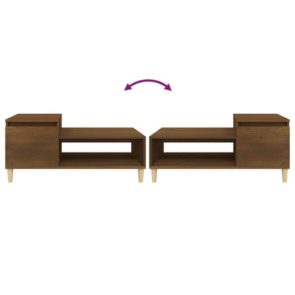 Coffee Table Brown Oak 100x50x45 cm Engineered Wood