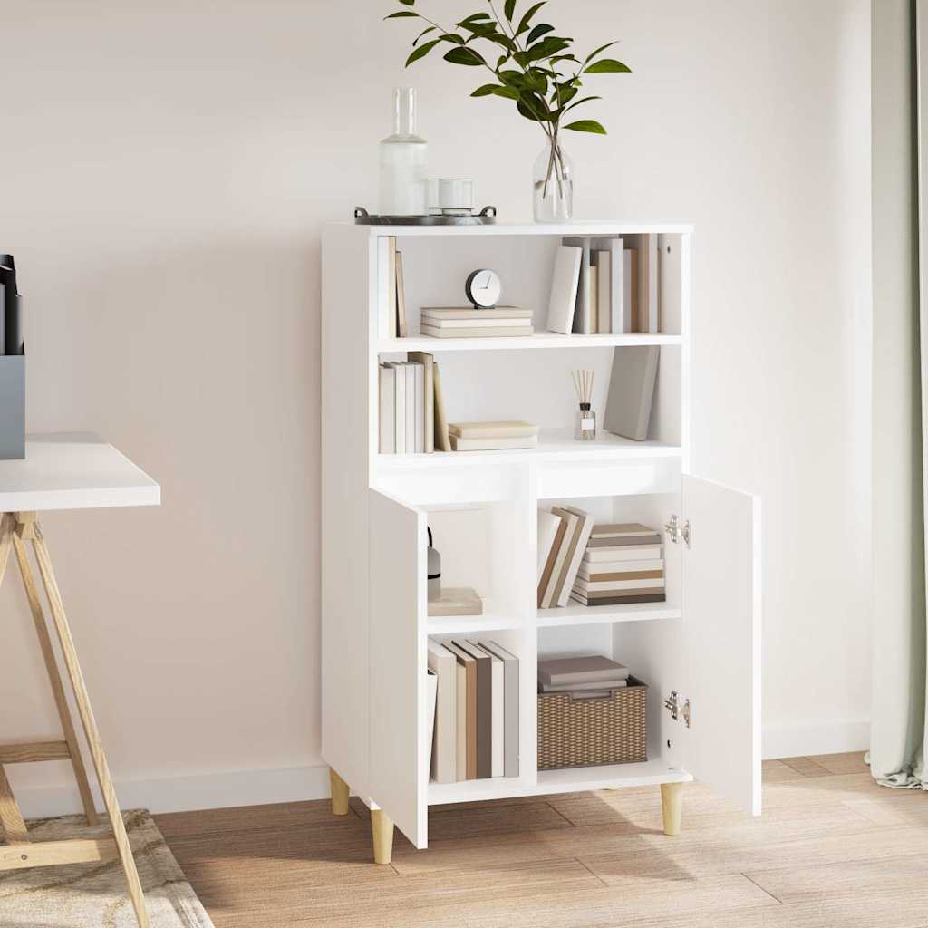 Highboard White 60x36x110 cm Engineered Wood