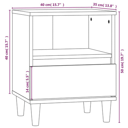 Bedside Cabinets 2 pcs Concrete Grey 40x35x50 cm