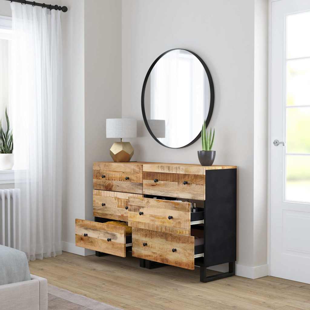 Sideboards 2 pcs 60x33x75 cm Rough Mango Wood