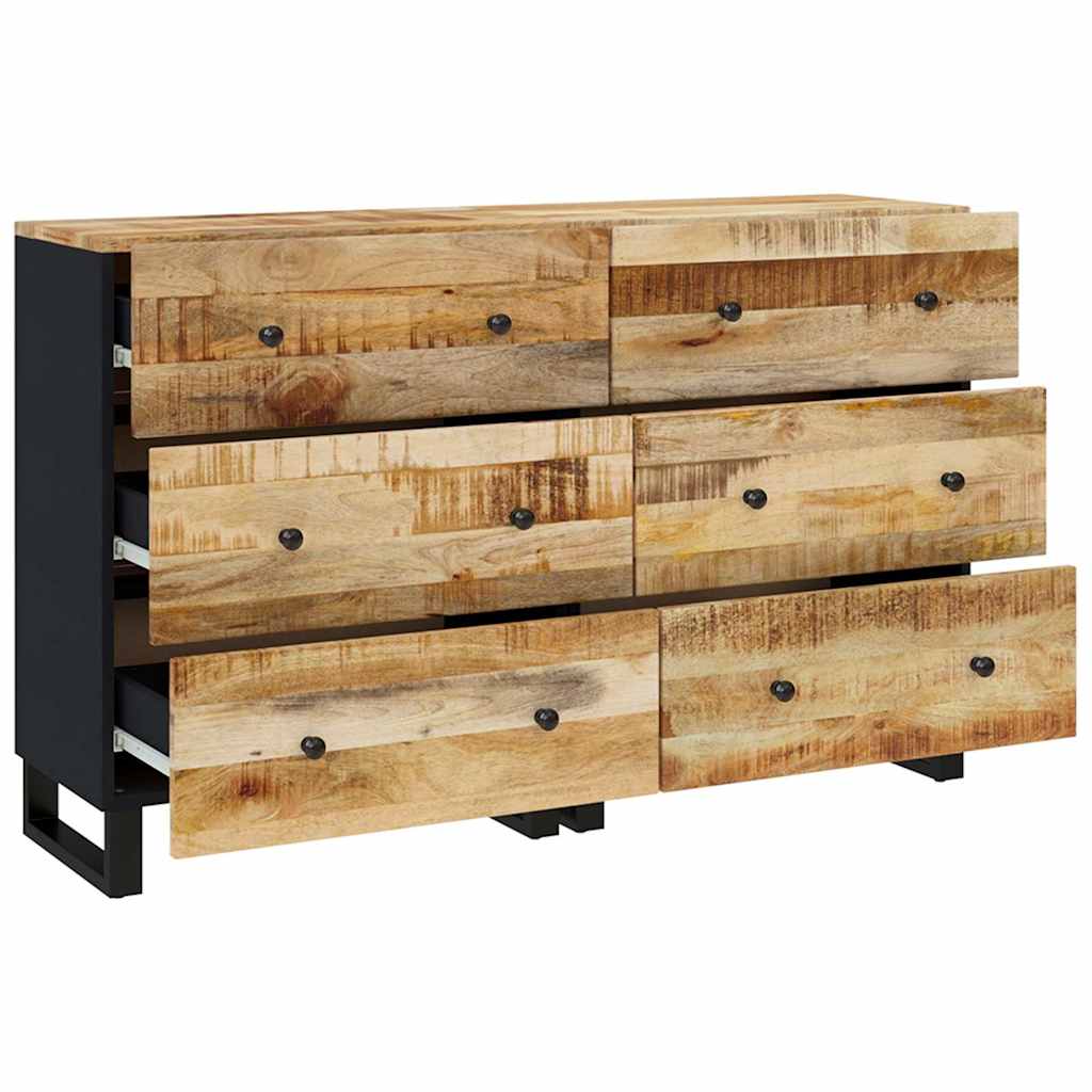 Sideboards 2 pcs 60x33x75 cm Rough Mango Wood