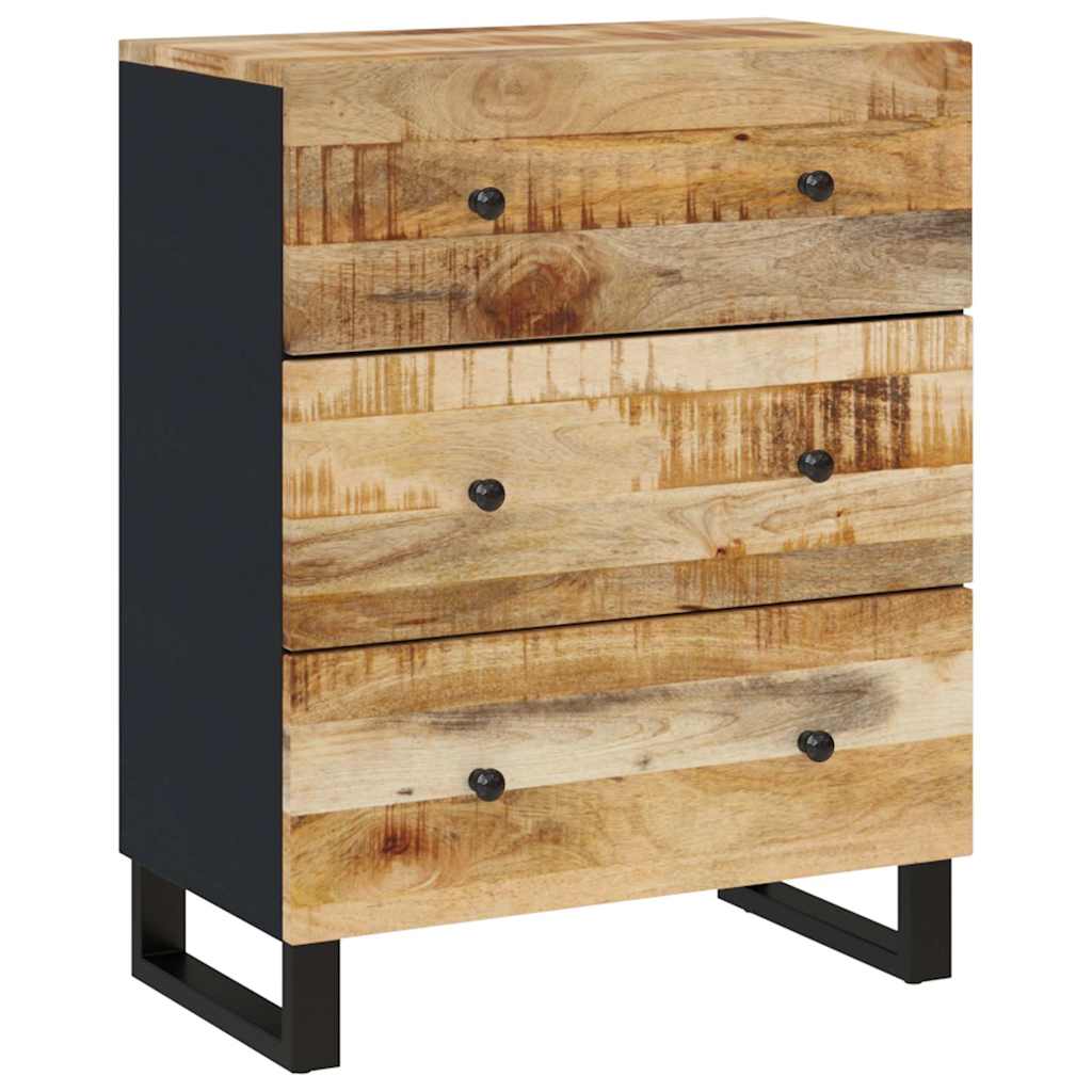 Sideboards 2 pcs 60x33x75 cm Rough Mango Wood