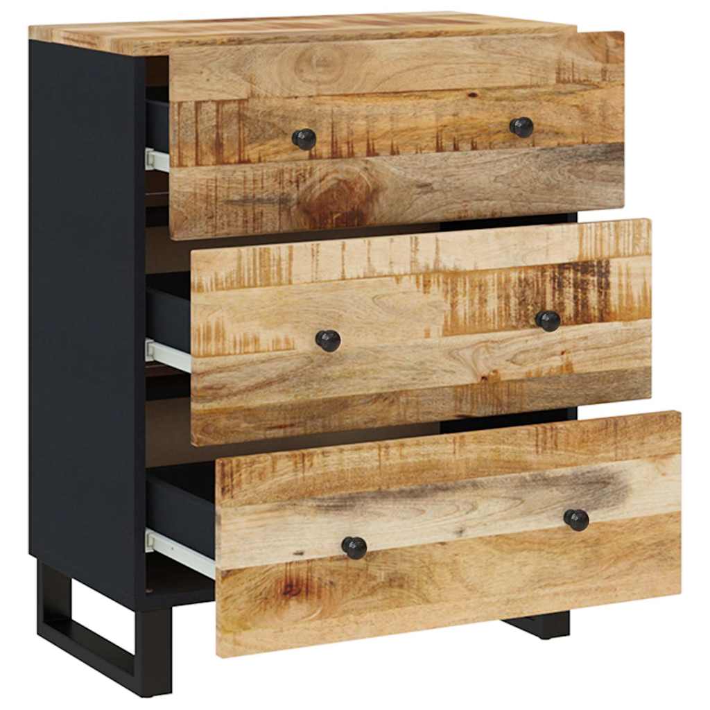 Sideboards 2 pcs 60x33x75 cm Rough Mango Wood