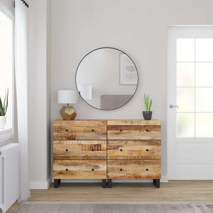 Sideboards 2 pcs 60x33x75 cm Rough Mango Wood